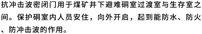 抗冲击波密闭门